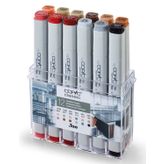 Copic Classic mimarisi-Set Marker 12-ER set YR02, YG91, E43, E44, E33, E35, E04, E07, E09, C2, C4, 100