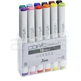 Copic Sketch 12'li Set Basic Colors Marker Kalem
