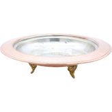 Copperdone El Dövmesi Ayaklı Model Bakır Tabak Sahan 18 cm
