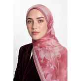 Coral Desen Hebei İpek Şal - Pembe