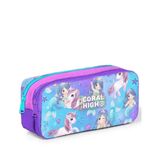 Coral High 12090 Kids Mor Pembe Unicorn Deniz Kızı Desenli İki Bölmeli Kalem Çantası