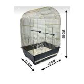 Cosargroup Muhabbet Kuşu Ve Papağan Için Sarı Pirinç Kaplama Lüks Kuş Kafesi 42x32x68