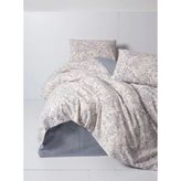 Cotton Box Flanel Nevresim Takımı Çift Kişilik Ruby Antrasit