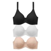 Cottonhill Bra - Novia | Büyük Beden Micro Balenli Minimizer Ayarlanabilir Askılı Kadın Sütyen 3'lü Paket-2