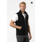 Cottonland Erkek SANTO Normal Kesim, Kalın, Şardonsuz Üç İplik, Fermuarlı, Cepli Sweat Yelek SİYAH