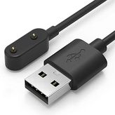 Coverzone Huawei Honor Band 7 ile uyumlu Akıllı Saat için Manyetik Usb Şarj Kablosu Honor Band 7 ile uyumlu Kablo Siyah