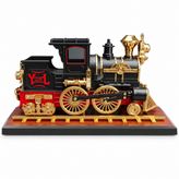 Coverzone Retro Lokomotif Müzik Kutusu, Dekoratif Masaüstü, YL2029-2 | Vintage Tren Modeli, Hareketli Tekerlekli, Çıkarılabilir Kaideli, Dekoratif Masaüstü ve Hediyelik Müzik Kutusu