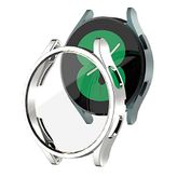 Coverzone Samsung Galaxy Watch 5 Pro (SM-R920) ile Uyumlu Tam Kapatan Çerceve PC Kasa Koruma Galaxy Watch 5 Pro ile Uyumlu Gard Çerçeve (Gümüş)
