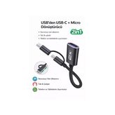 Coverzone Usb Otg Adaptör Usb To Usb-C Micro Usb Dönüştürücü Flash Disk Klavye Mouse | Td-C3301