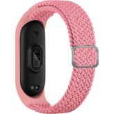 CoverZone Xiaomi Mi 7 Band Mixed Hasır Örmeli Pembe Kayış Kordon