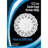 CPC e-ticaret Dantel Kağıt Bardak Altlığı 12,5 cm 2000 Adet