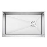 Crauf Vertice 304 Paslanmaz Çelik Tek Gözlü Mutfak Eviyesi (İnox, 48 cm x 88 cm)