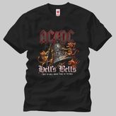 Crazy Ac Dc Hells Bells Erkek T-Shirt - M - Siyah