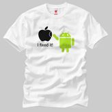 Crazy Android Fixed It Erkek Tişört - XL - Beyaz