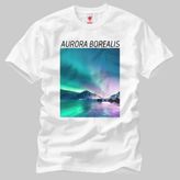 Crazy Aurora Borealis Erkek Tişört - Beyaz