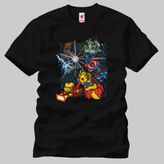 Crazy Avengermon Erkek Tişört - XL - Siyah