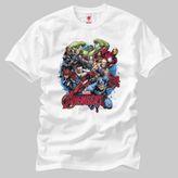 Crazy Avengers Assemblage Erkek Tişört - XL - Beyaz