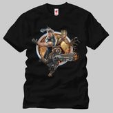 Crazy Avengers Infinity War Thor Groot Rocket Erkek Tişört - L - Siyah