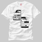 Crazy Bmw E30 Ffront Back Erkek Tişört - XL - Beyaz