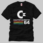 Crazy Commodore64 Colored Logo Erkek Tişört - XS - Siyah