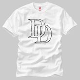 Crazy Dare Devil Logo Erkek Tişört - Beyaz