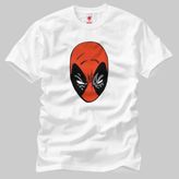 Crazy Deadpool: Head Erkek Tişört - S - Beyaz