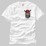 Crazy Deadpool Pocket Erkek Tişört - Beyaz