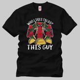 Crazy Deadpool Taco Fun Erkek Tişört - M - Siyah