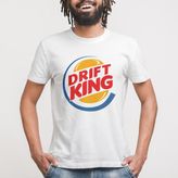 Crazy Drift King Erkek Tişört - M - Beyaz