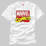 Crazy Marvel Comics Logo Erkek Tişört - Beyaz