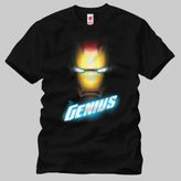 Crazy Marvel Iron Man The Genius Erkek Tişört - Siyah