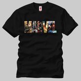 Crazy Marvel Logo Color Erkek Tişört - S - Siyah