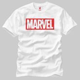 Crazy Marvel Logo Erkek Tişört - Beyaz