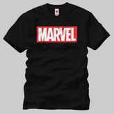 Crazy Marvel Logo Erkek Tişört - Siyah