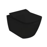 Creavit Elegant Kanalsız Kömür Karası Asma Klozet Eg321-00Kk00e, Creavit Elegant Duroplast Yavaş Kapak