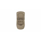 Creavit Elegant Rim-Off Kanalsız Asma Cappucino EG321-11CM00E-0000 + Cappucino KC1103.01.1800E Creavit Elegant Droplast Yavaş Kapanan Kapağı Klozet Kapağı