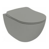 Creavit FE322 Free Rim-Off Kanalsız Duroplast Yavaş Kapanan Klozet Kapaklı Cool Grey Set-Mat Gri