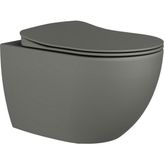 Creavit Free Kanalsız Cool Grey Asma Klozet FE322, Creavit Free Duck Droplast Yavaş Kapak - Gri