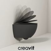 Creavit Free Kanalsız Mat Antrasit Asma Klozet FE322, Creavit Free Duck Duroplast Yavaş Kapak