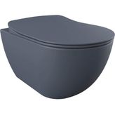 Creavit Free Rim-Off Asma Kanalsız Klozet Basalt Mat FE322 + Yavaş Kapanır Kapak - Antrasit