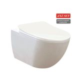 Creavit Free Rim-Off Kanalsız Asma Klozet 1.kalite (FE322.02) + Duck Tp Yavaş Kapanan Kapak 2'li Set - Beyaz