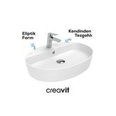 Creavit Loop Oval Beyaz Delikli Lavabo 60 Cm LP161