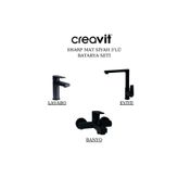 Creavit Sharp Mat Siyah Batarya Seti 3’Lü Banyo-Lavabo-Evye