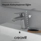 Creavit Slope Krom Lavabo Bataryası