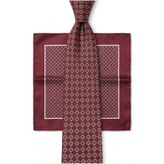 CROATE Pastel Bordo İthal Kumaş İtalyan Desenli Premium Kravat – Minimal Desen