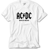 Crows Gate Ac Dc Back In Black Beyaz T-Shirt