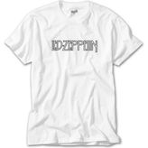 Crows Gate Led Zeppelin Logo 2 Beyaz T-Shirt - 5XL