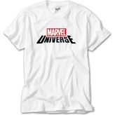 Crows Gate Marvel Universe Logo Beyaz Tişört - 4XL