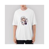 Crows Gate Re Zero Emilia And Pack Oversize Beyaz Tişört
