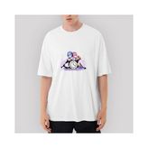 Crows Gate Re Zero Rem And Ram Oversize Beyaz Tişört